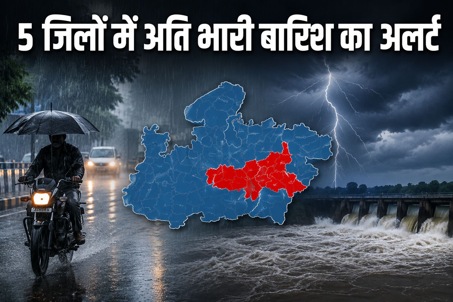 MP Weather Alert: मध्य प्रदेश के 5 जिलों में अति भारी बारिश का अलर्ट, 1 अगस्त तक सक्रिय रहेगा मजबूत मानसूनी सिस्टम
