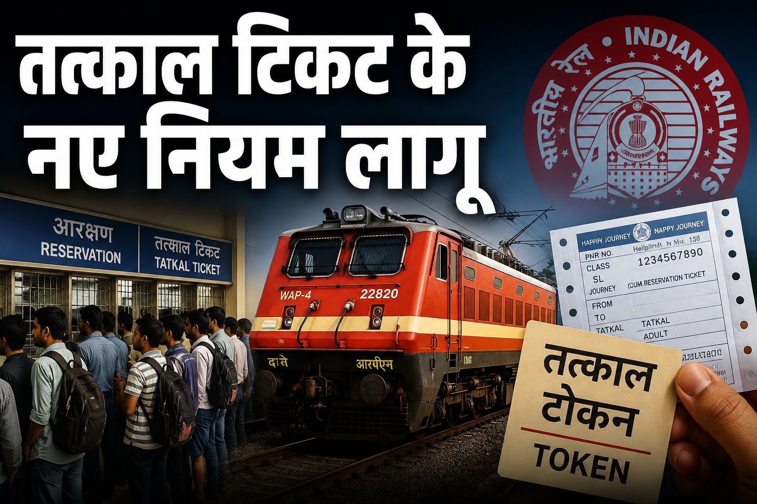 तत्काल टिकट बुकिंग के नियम बदले, 1 अगस्त से परिवार को मिलेगी प्राथमिकता, लागू होगी नई टोकन व्यवस्था