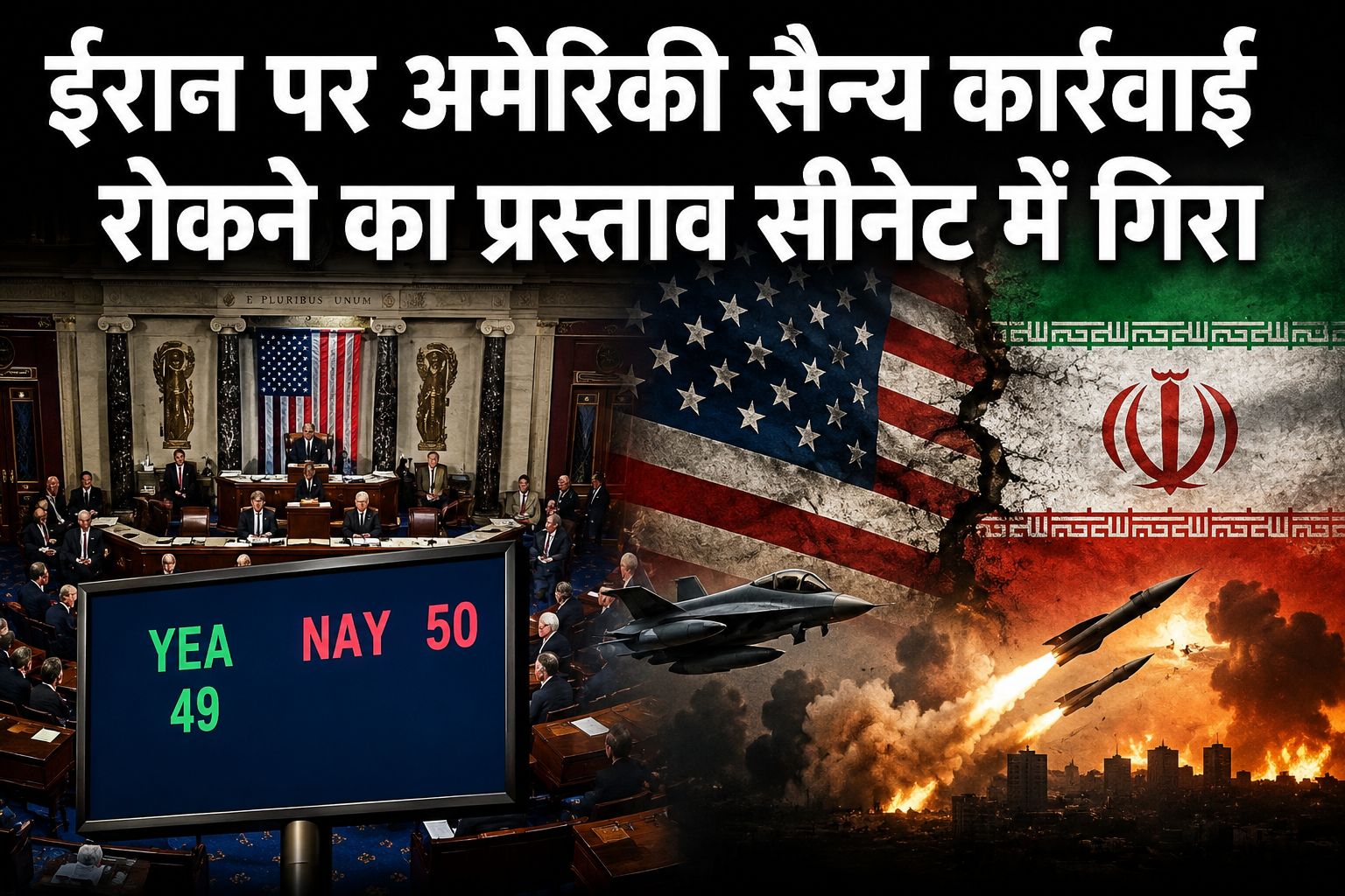 सिर्फ एक वोट ने बदल दिया फैसला, जाने ईरान पर अमेरिकी हमलों को लेकर सीनेट में क्या हुआ?