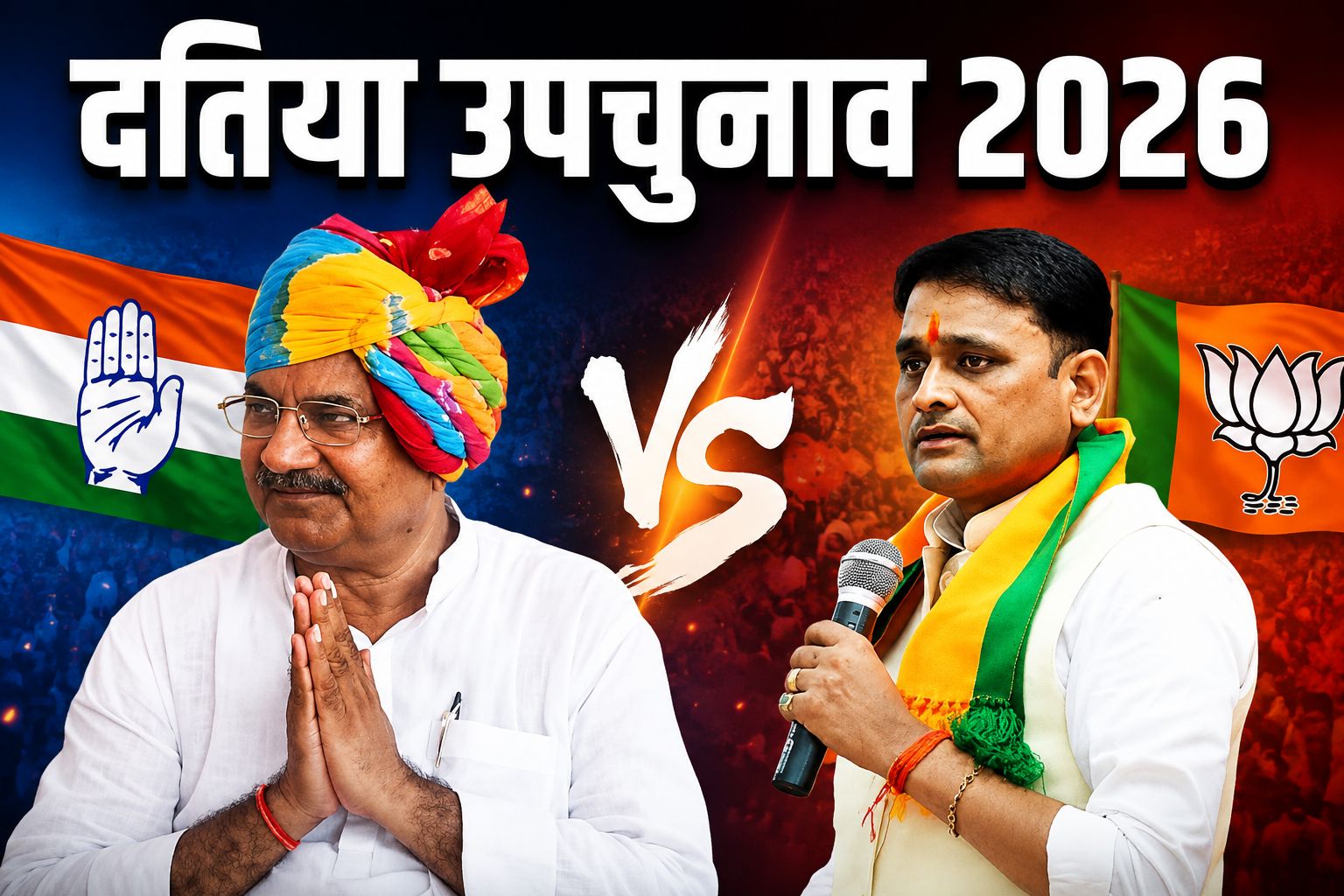 दतिया उपचुनाव 2026: 11वें राउंड के बाद कांग्रेस की बढ़त 12,138 वोट, घनश्याम सिंह मजबूत स्थिति में