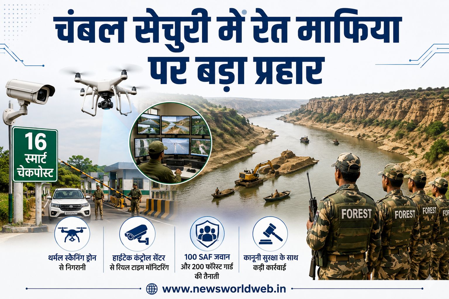 चंबल के बीहड़ों में अब ड्रोन की नजर, 100 SAF जवान और 200 वनरक्षकों की तैनाती से बदलेगी सुरक्षा व्यवस्था