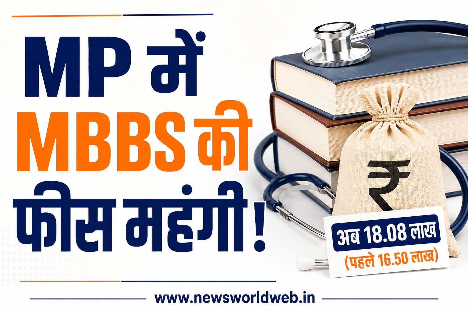 MP में MBBS की पढ़ाई फिर महंगी, प्राइवेट मेडिकल कॉलेज की फीस 18.08 लाख; सरकारी फीस में बदलाव नहीं
