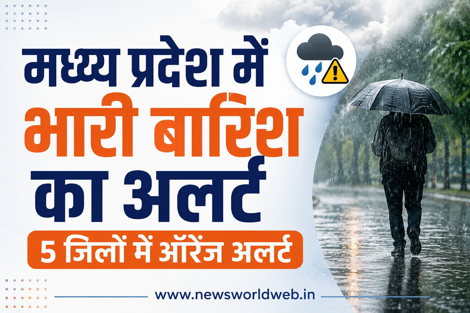 MP Weather Update: मध्य प्रदेश में फिर बदला मौसम, 5 जिलों में ऑरेंज अलर्ट; कई इलाकों में ढाई इंच से ज्यादा बारिश