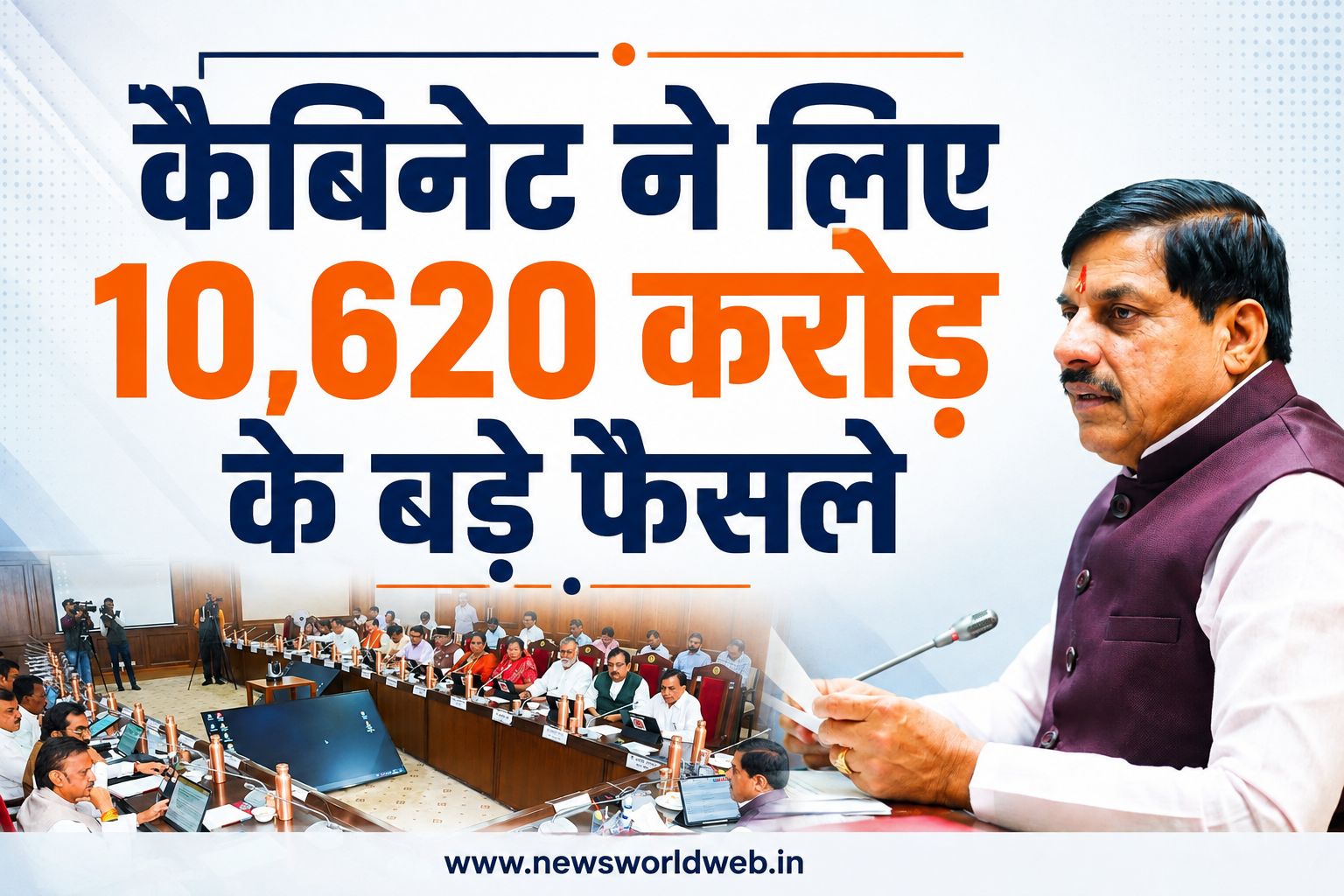 मध्यप्रदेश कैबिनेट ने 10,620 करोड़ रुपये की मंजूरी दी, सिवनी-बालाघाट फोरलेन समेत किसानों और युवाओं पर बड़े फैसले
