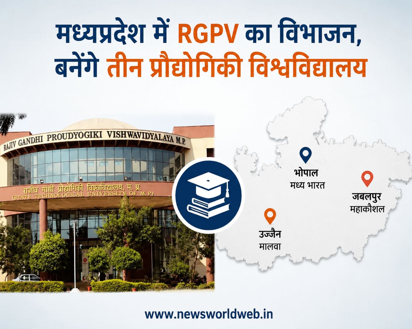 RGPV अब एक नहीं, तीन विश्वविद्यालयों में बंटेगा, मध्यप्रदेश कैबिनेट में आज आएगा बड़ा प्रस्ताव