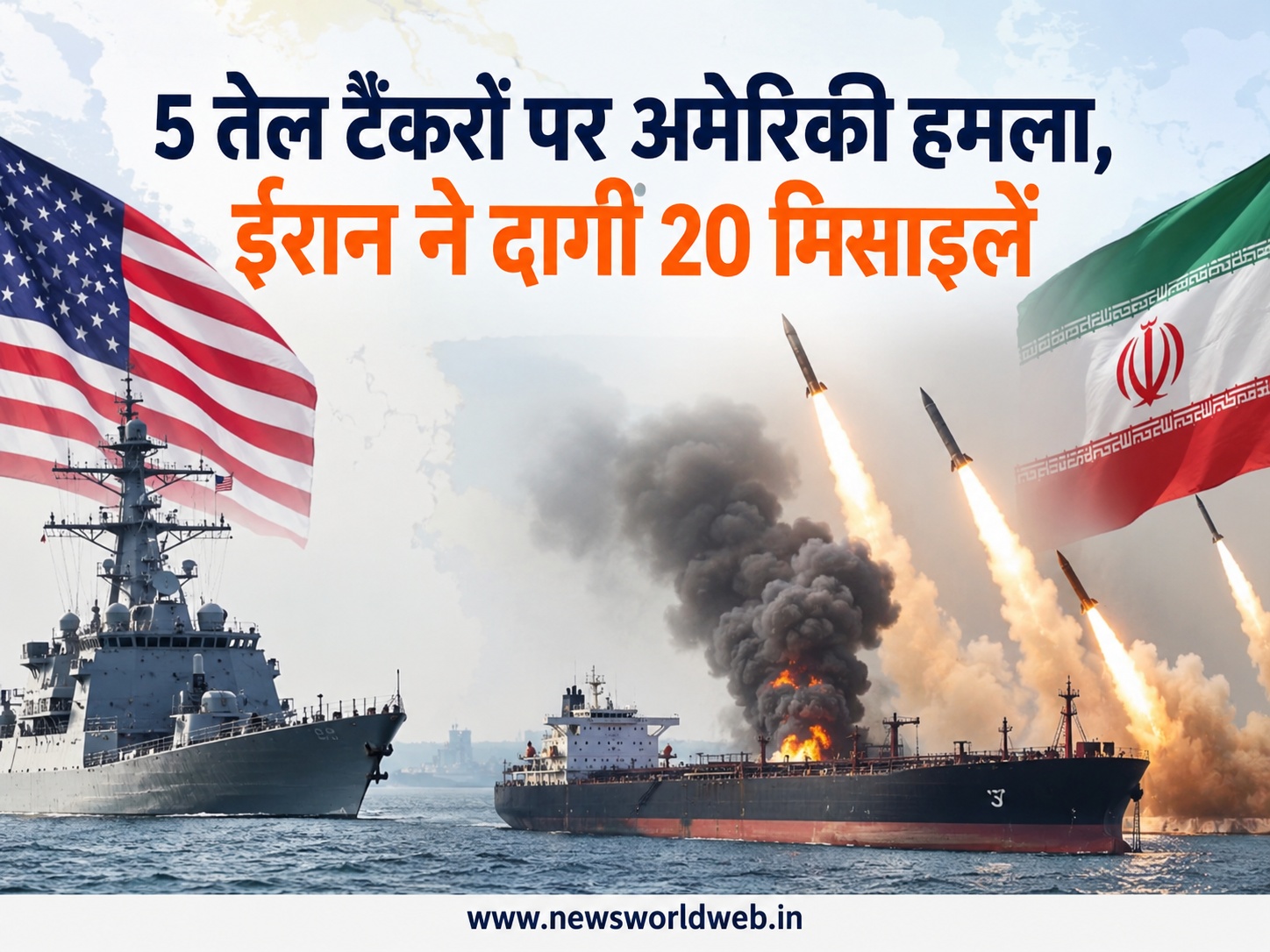 ईरान ने दागीं 20 बैलिस्टिक मिसाइलें, अमेरिका ने 5 टैंकरों को बनाया निशाना; होर्मुज में भी बढ़ा तनाव