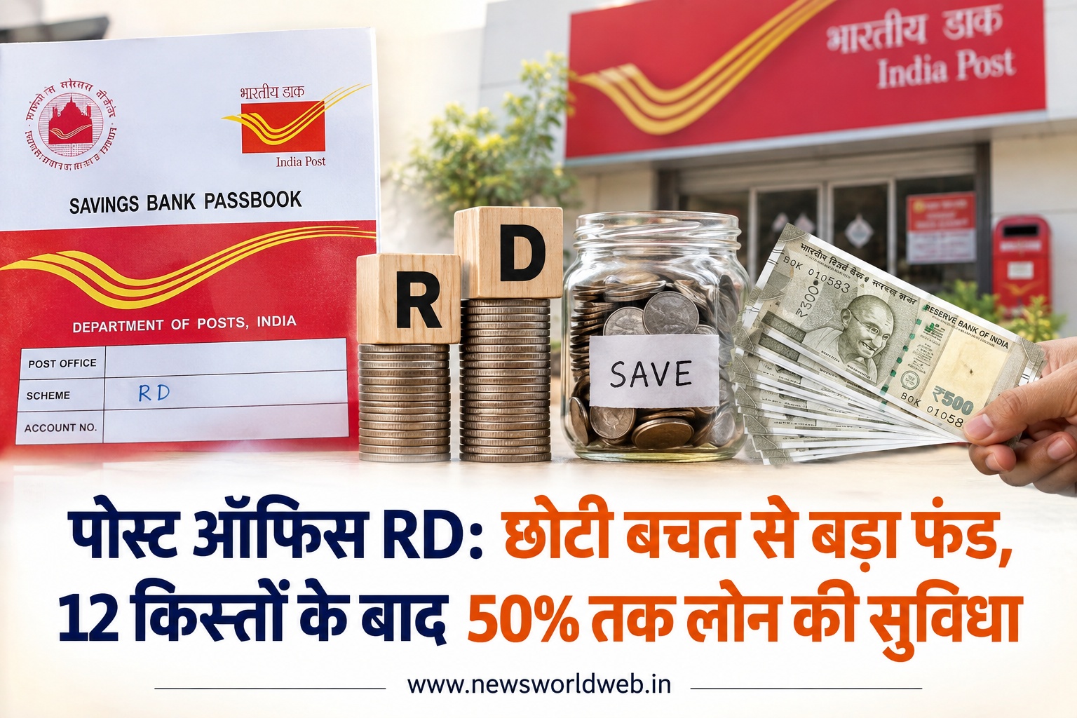पोस्ट ऑफिस RD: हर महीने छोटी बचत से बनाएं बड़ा फंड, 12 किस्तों के बाद मिल सकती है 50% तक लोन सुविधा