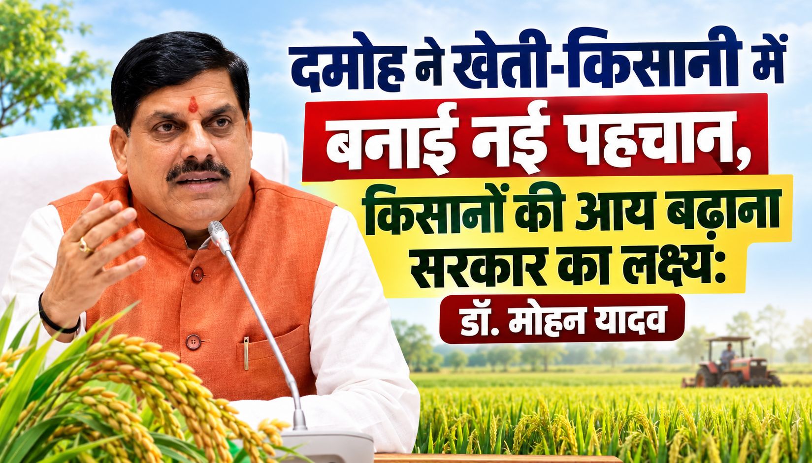 दमोह ने खेती-किसानी में बनाई नई पहचान, किसानों की आय बढ़ाना सरकार का लक्ष्य: डॉ. मोहन यादव