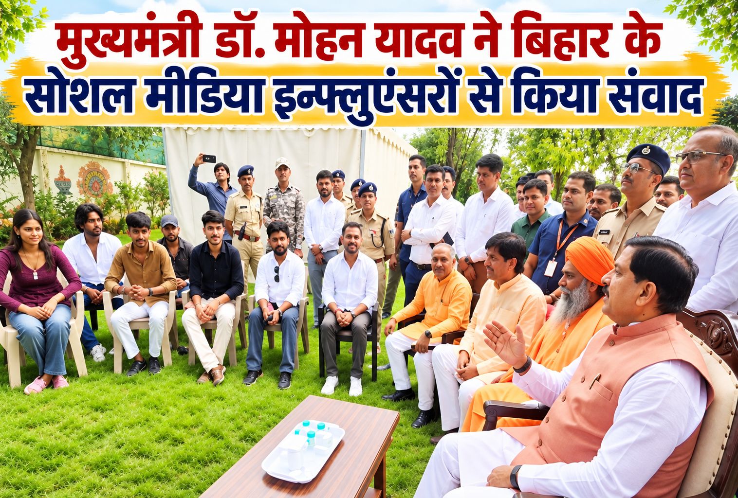 सीएम डॉ. मोहन यादव ने बिहार के सोशल मीडिया इन्फ्लुएंसरों से किया संवाद