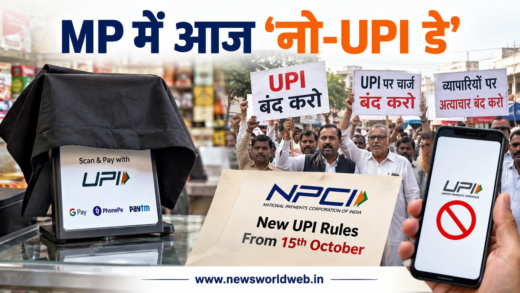 MP में आज नो-UPI डे, ₹2 हजार से ज्यादा पेमेंट पर रोक; जानिए व्यापारियों के विरोध की पूरी वजह