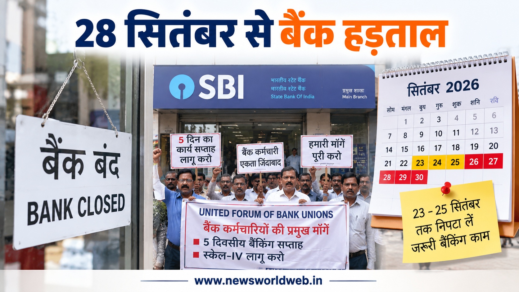 23-25 सितंबर में निपटा लें बैंक के काम, फिर लगातार 5 दिन प्रभावित होंगी सेवाएं; जानिए क्या है वजह