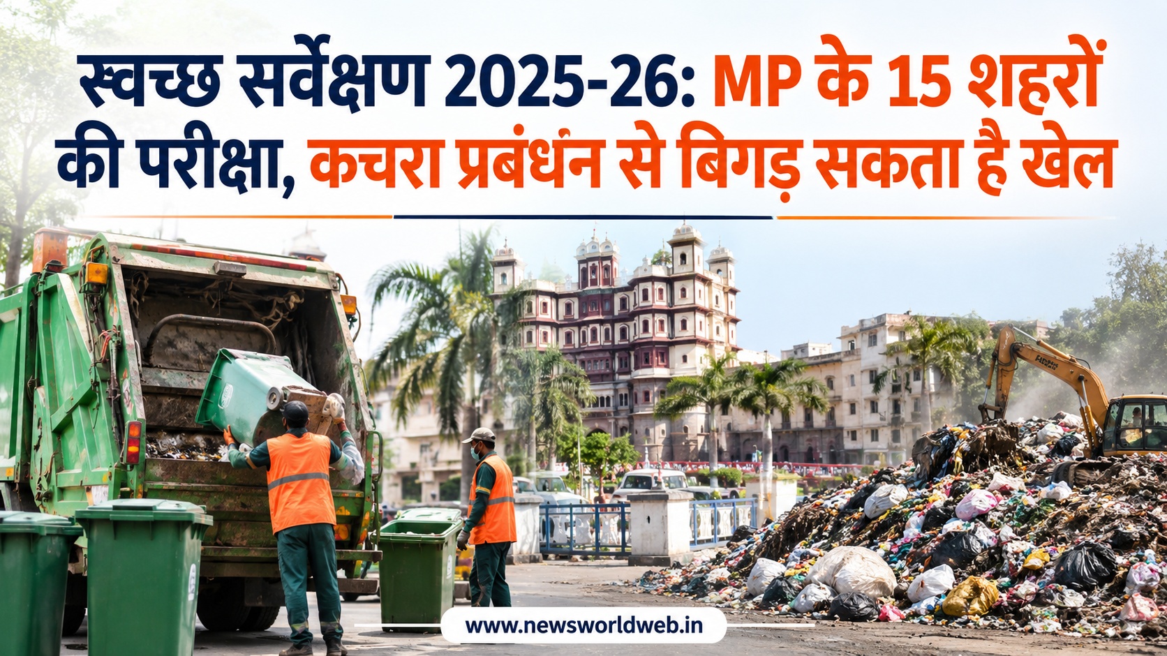 स्वच्छ सर्वेक्षण 2025-26: MP के 15 शहरों की परीक्षा, कचरा प्रबंधन से बिगड़ सकता है खेल