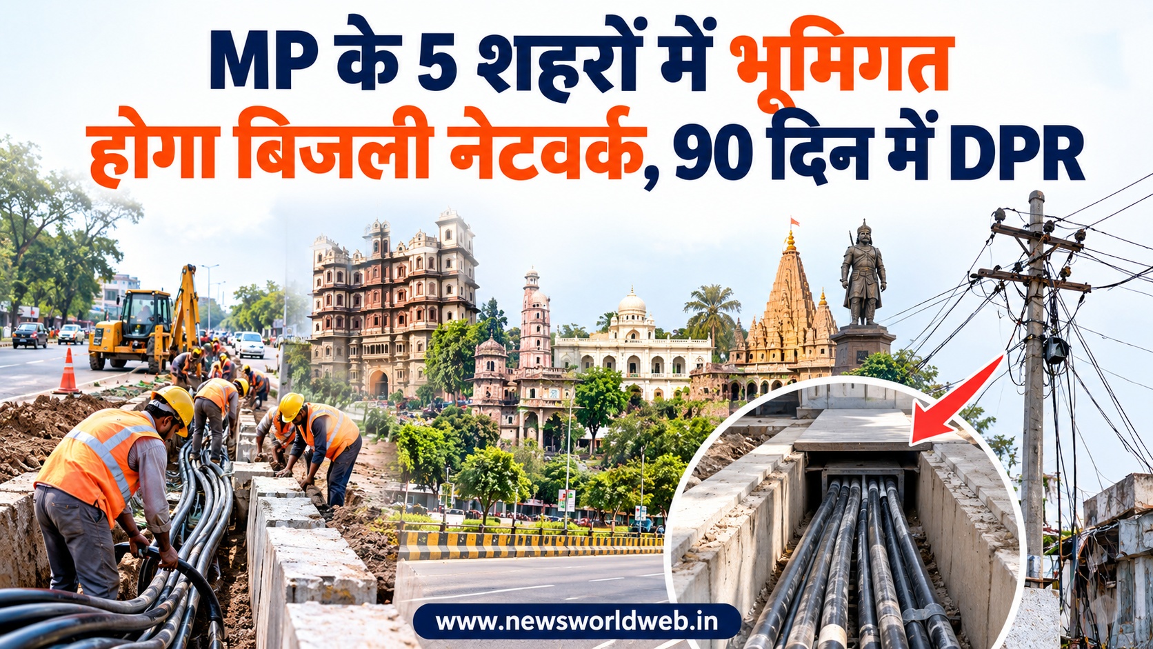 MP के 5 शहरों में भूमिगत होगा बिजली नेटवर्क, 90 दिन में DPR; जानिए RMU और GIS मैपिंग से क्या बदलेगा