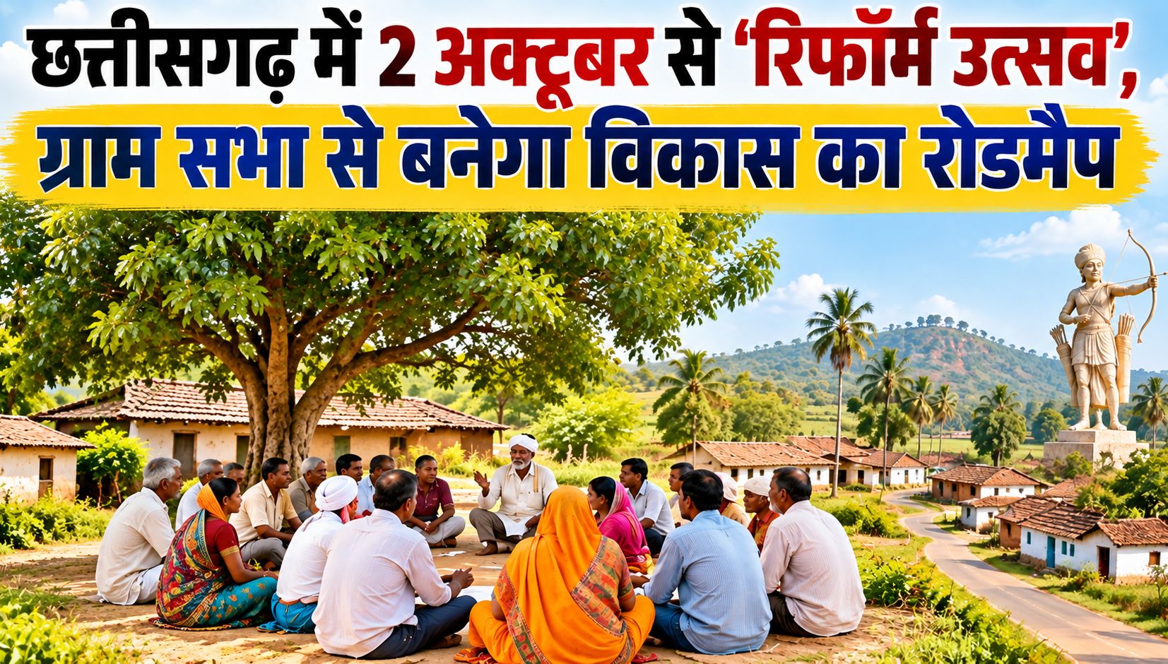 छत्तीसगढ़ में 2 अक्टूबर से ‘रिफॉर्म उत्सव’, ग्राम सभा से बनेगा विकास का रोडमैप
