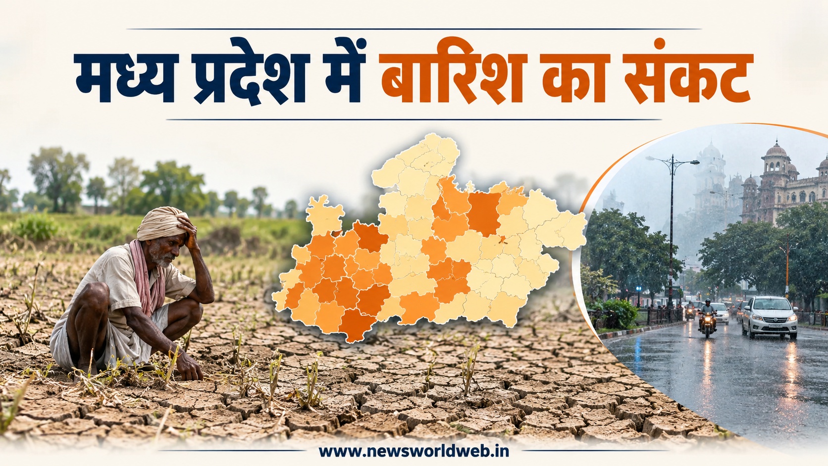 मध्य प्रदेश में बारिश का कोटा अधूरा, 30 जिलों में कमी; 11 जिलों में 80% भी नहीं पहुंचा आंकड़ा