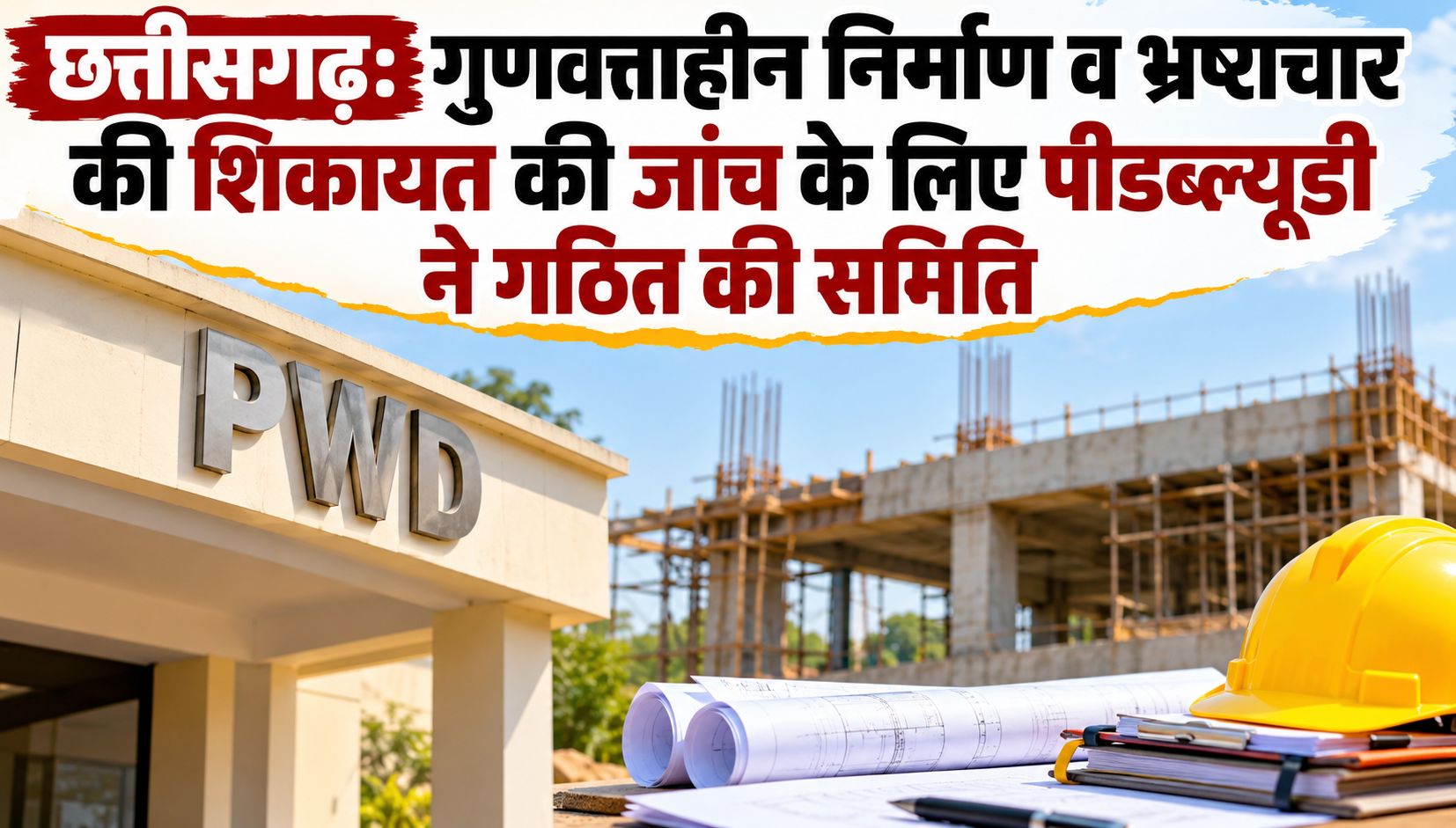 गुणवत्ताहीन निर्माण व भ्रष्टाचार की शिकायत की जांच के लिए पीडब्ल्यूडी ने गठित की समिति