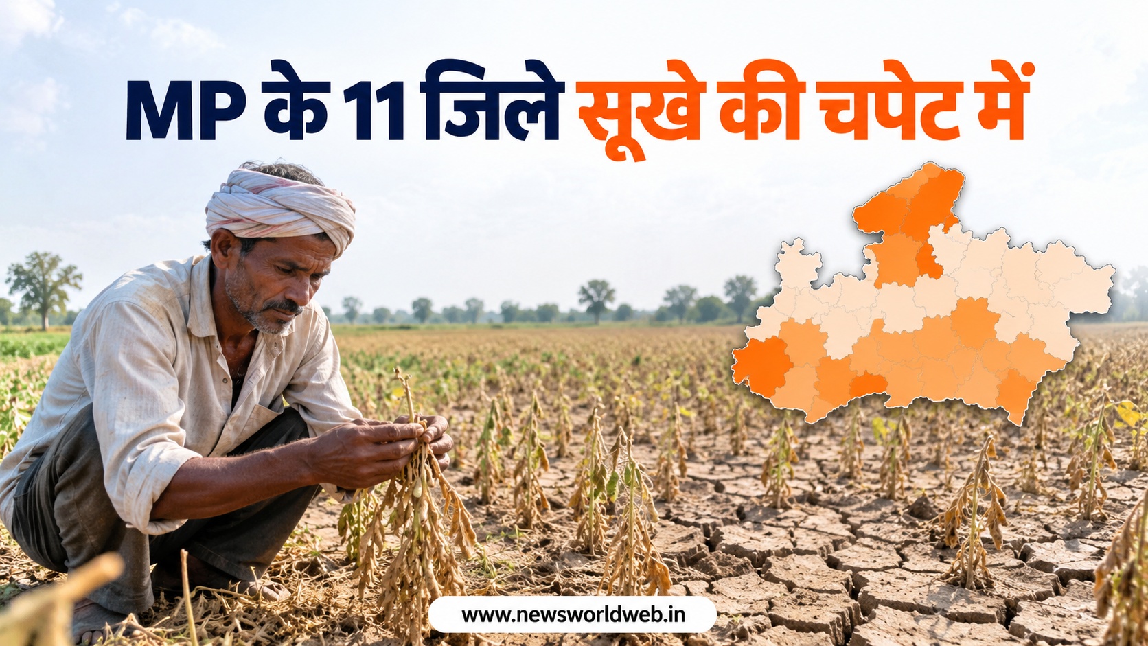 MP में 11 जिले सूखे की चपेट में, आलीराजपुर में 52% कम बारिश; इंदौर-उज्जैन समेत 9 जिले संकट में