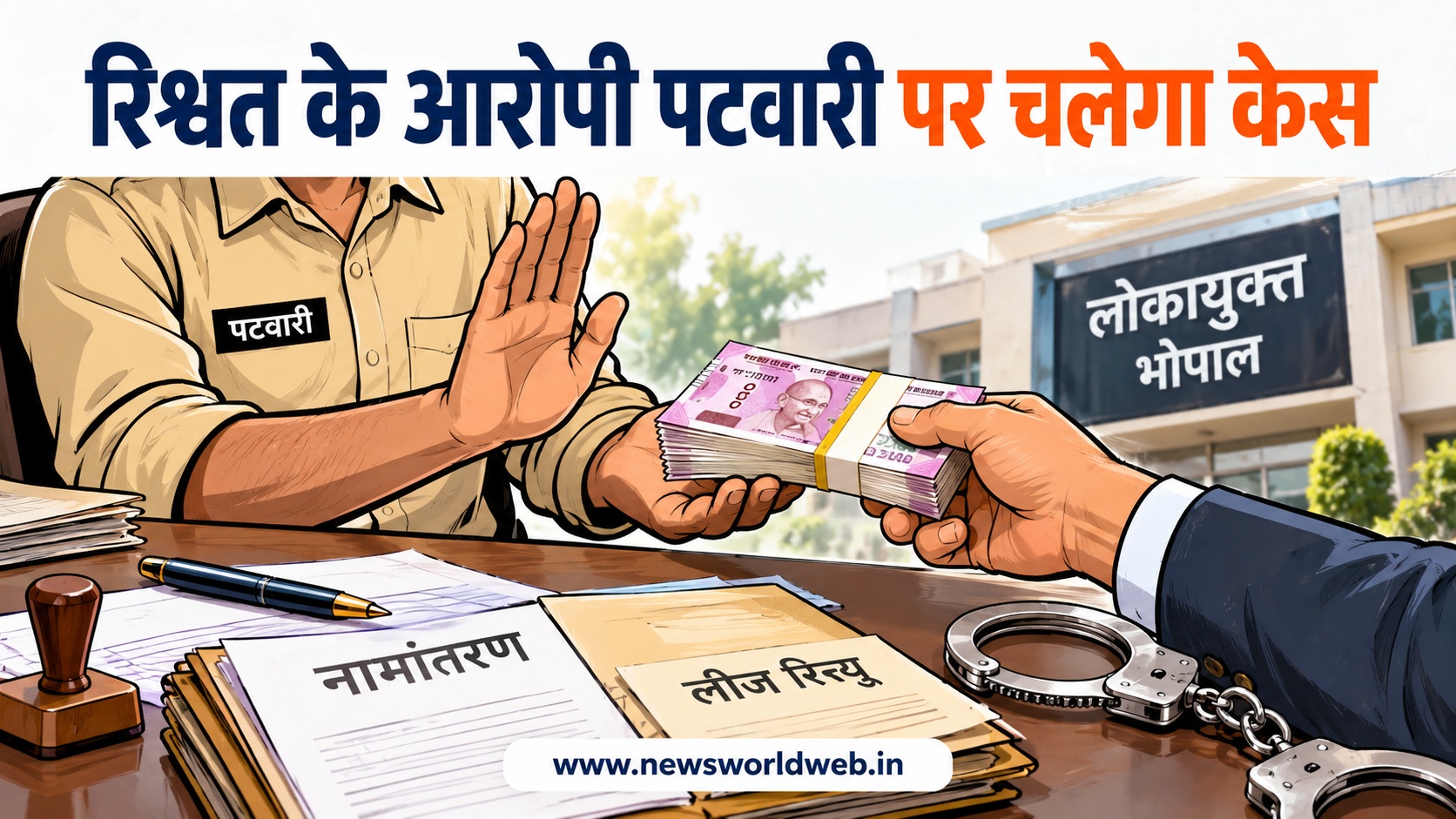 रिश्वत के आरोपी पटवारी मंगलेश खंडेलवाल के खिलाफ केस चलेगा, भोपाल कलेक्टर ने दी अभियोजन स्वीकृति