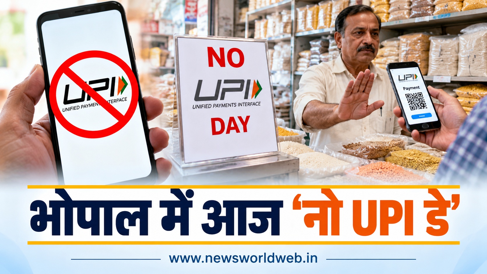 भोपाल में आज नो UPI डे, व्यापारी 2 हजार से ज्यादा का ऑनलाइन पेमेंट नहीं लेंगे, 15 अक्टूबर के चार्ज का विरोध