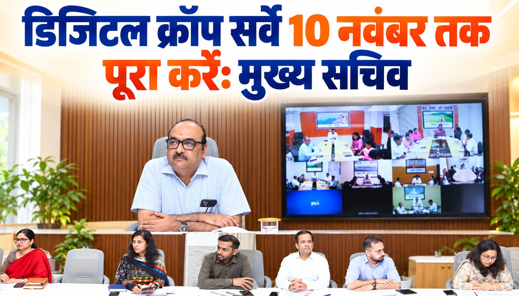 मुख्य सचिव विकासशील के निर्देश-डिजिटल क्रॉप सर्वे 10 नवंबर तक पूरा करें, डेटा की गड़बड़ी पर होगी कार्रवाई