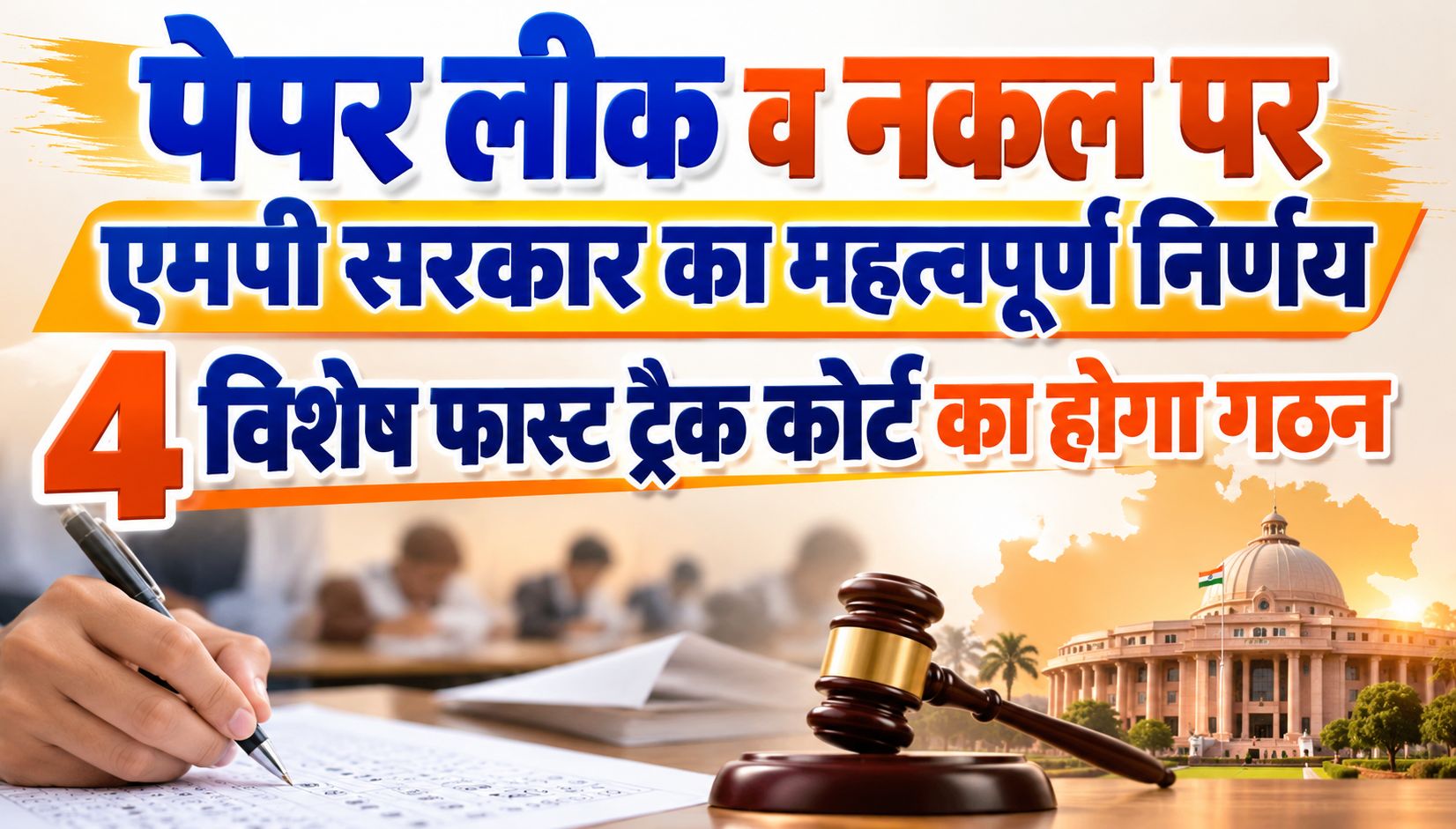 पेपर लीक व नकल पर एमपी सरकार का महत्वपूर्ण निर्णय, 4 विशेष फास्ट ट्रैक कोर्ट का होगा गठन