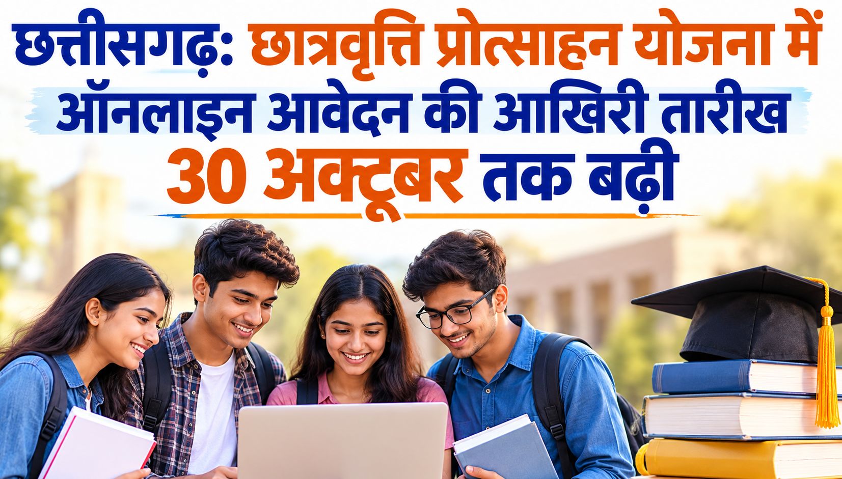 छत्तीसगढ़: छात्रवृत्ति प्रोत्साहन योजना में ऑनलाइन आवेदन की आखिरी तारीख 30 अक्टूबर तक बढ़ी