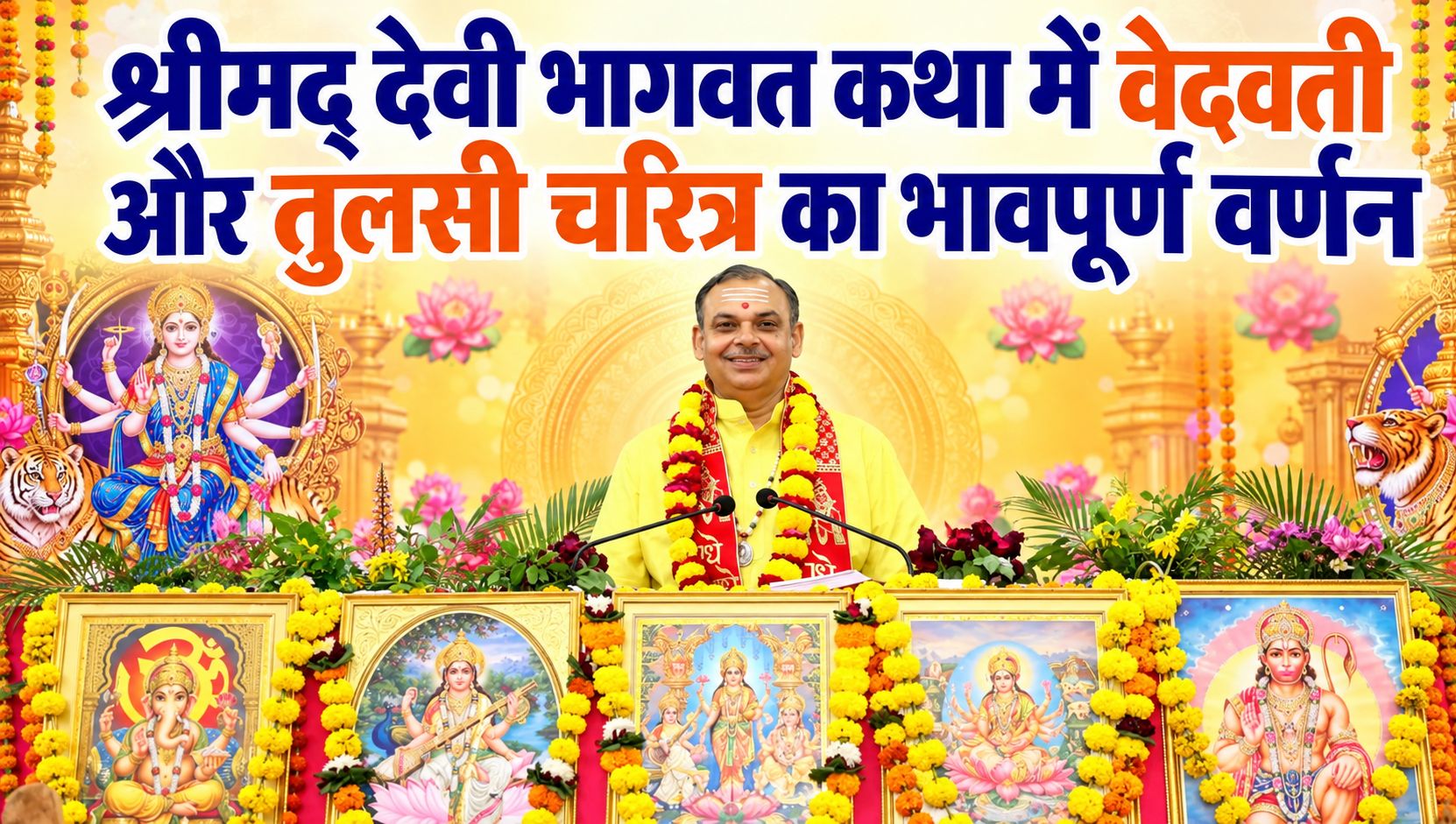 श्रीमद् देवी भागवत कथा में वेदवती और तुलसी चरित्र का भावपूर्ण वर्णन