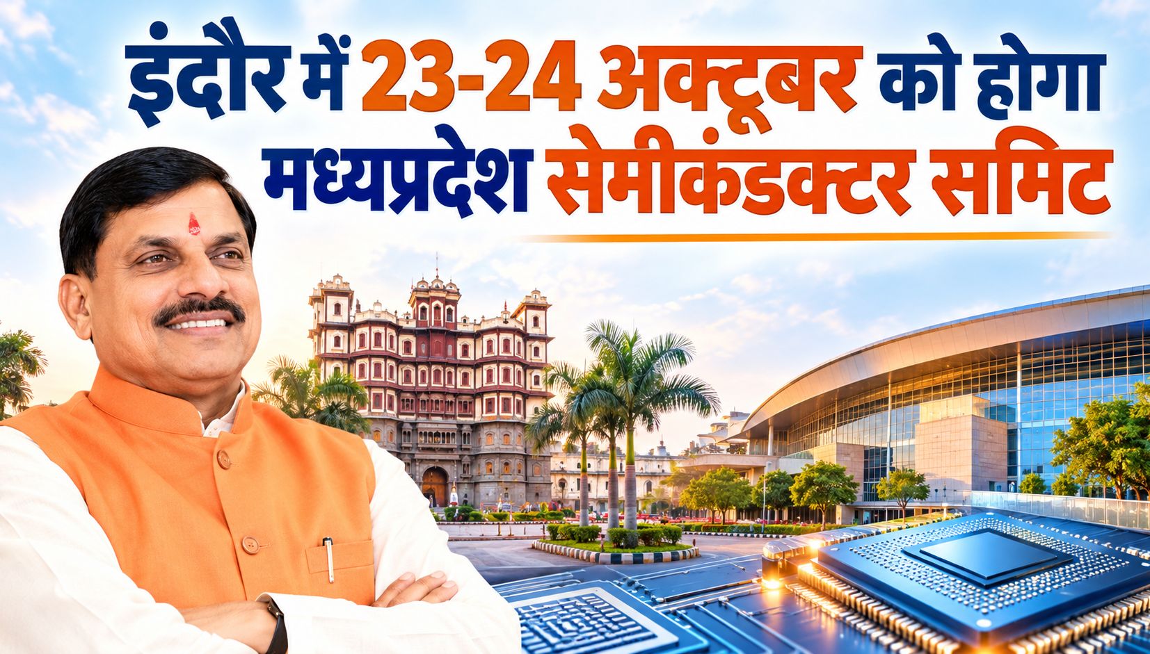 इंदौर में 23-24 अक्टूबर को होगा मध्यप्रदेश सेमीकंडक्टर समिट, 50 से ज्यादा कंपनियां प्रदर्शनी में दिखाएंगी अपनी तकनीकी क्षमता