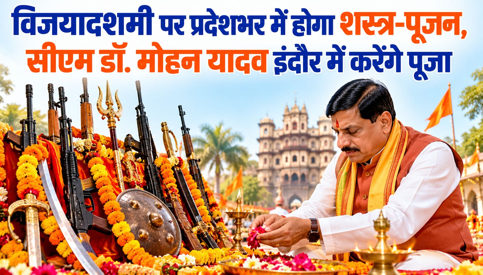 विजयादशमी पर प्रदेशभर में होगा शस्त्र-पूजन, सीएम डॉ. मोहन यादव इंदौर में करेंगे पूजा