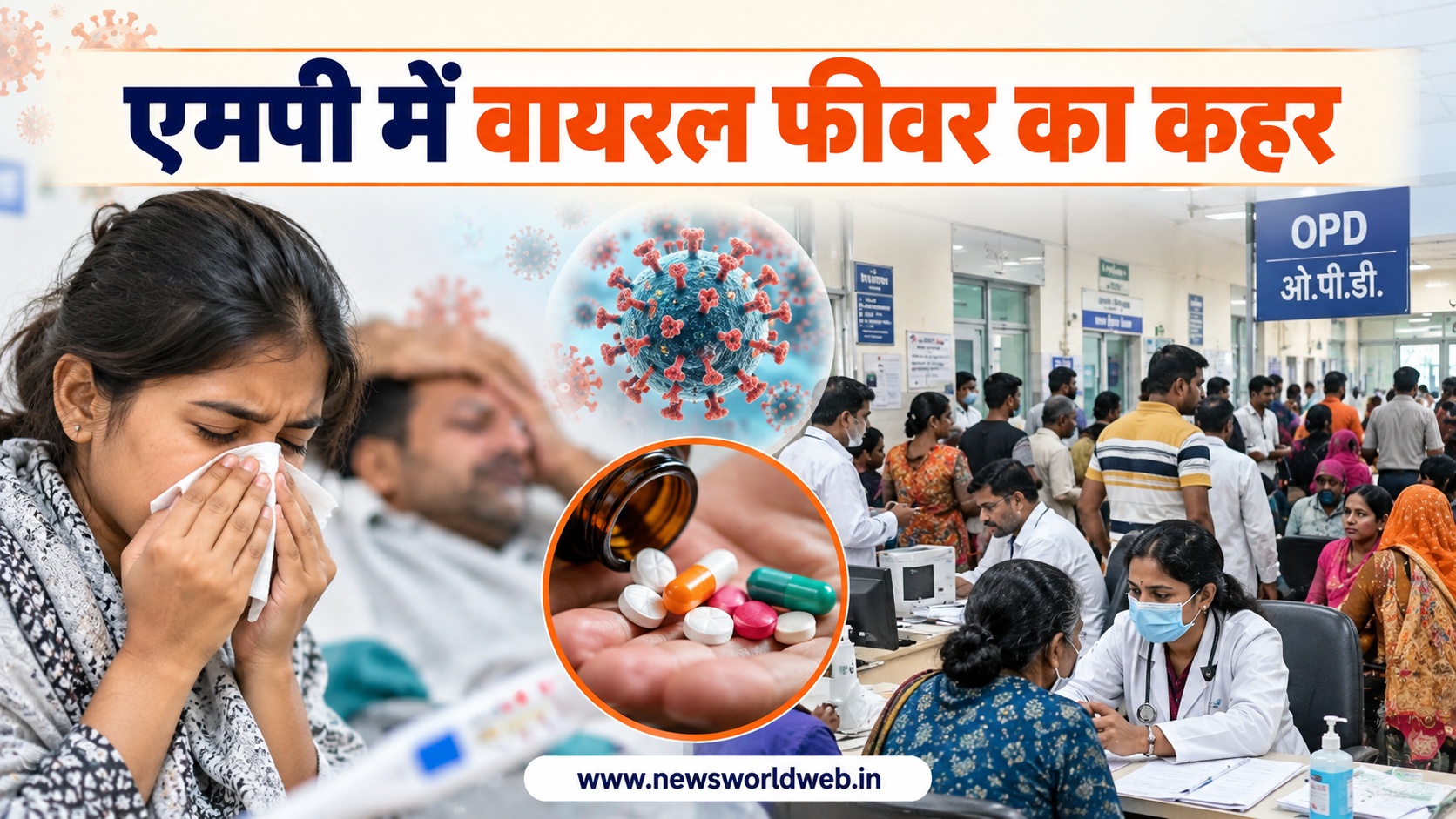 मध्य प्रदेश में वायरल फीवर के रोज 3 हजार मरीज, डॉक्टरों ने पेनकिलर और एंटीबायोटिक के गलत इस्तेमाल पर चेताया