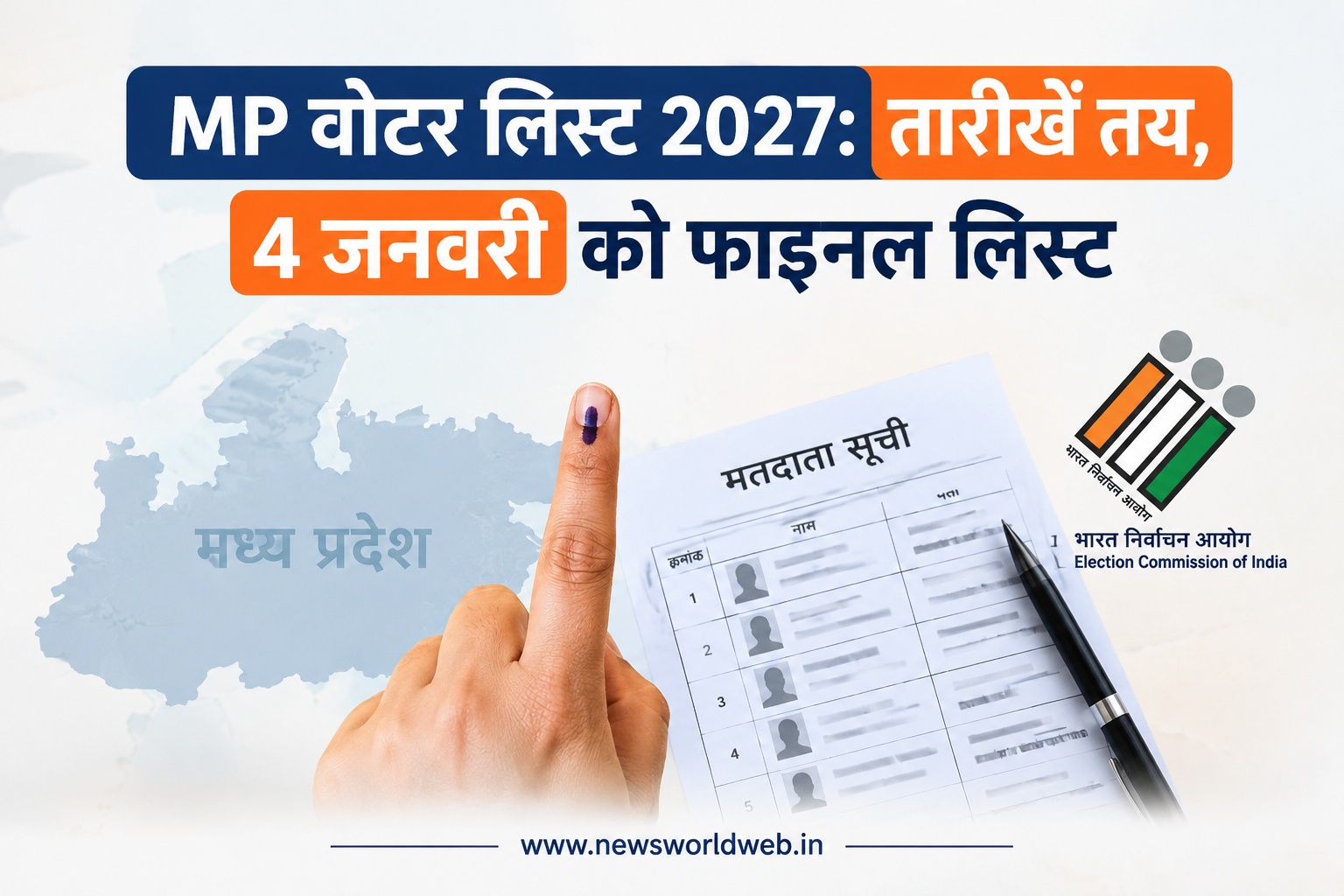 मध्यप्रदेश में वोटर लिस्ट में नाम जुड़वाने का मौका, जानिए कब तक भरना होगा फॉर्म और कब आएगी अंतिम सूची