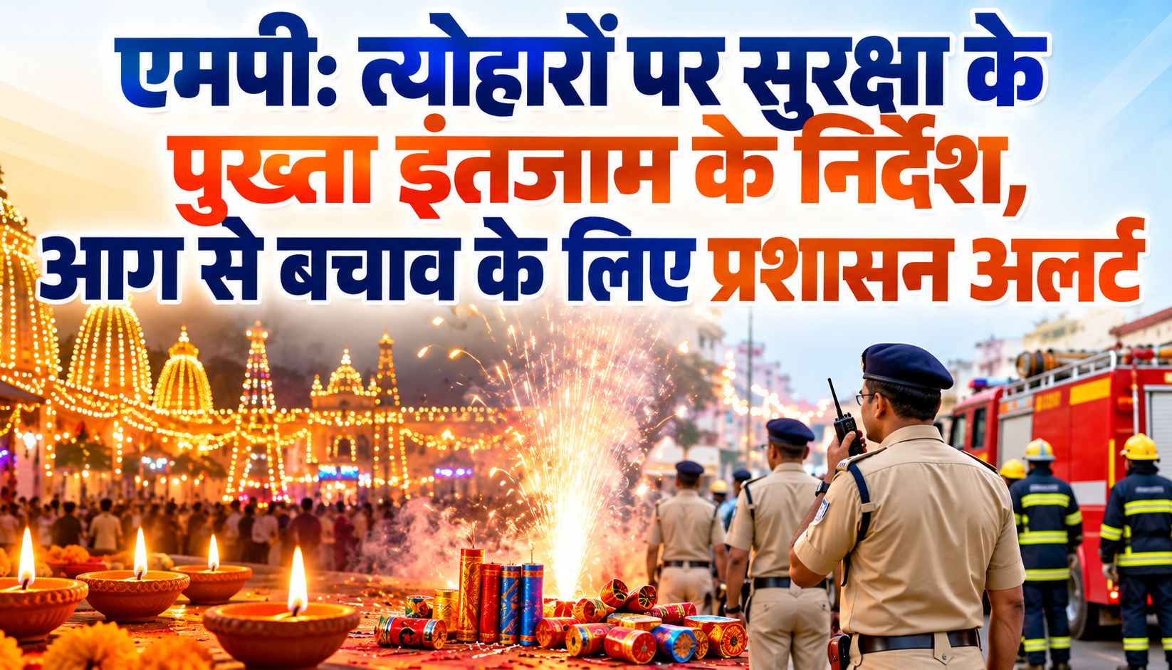 एमपी: त्योहारों पर सुरक्षा के पुख्ता इंतजाम के निर्देश, आग से बचाव के लिए प्रशासन अलर्ट