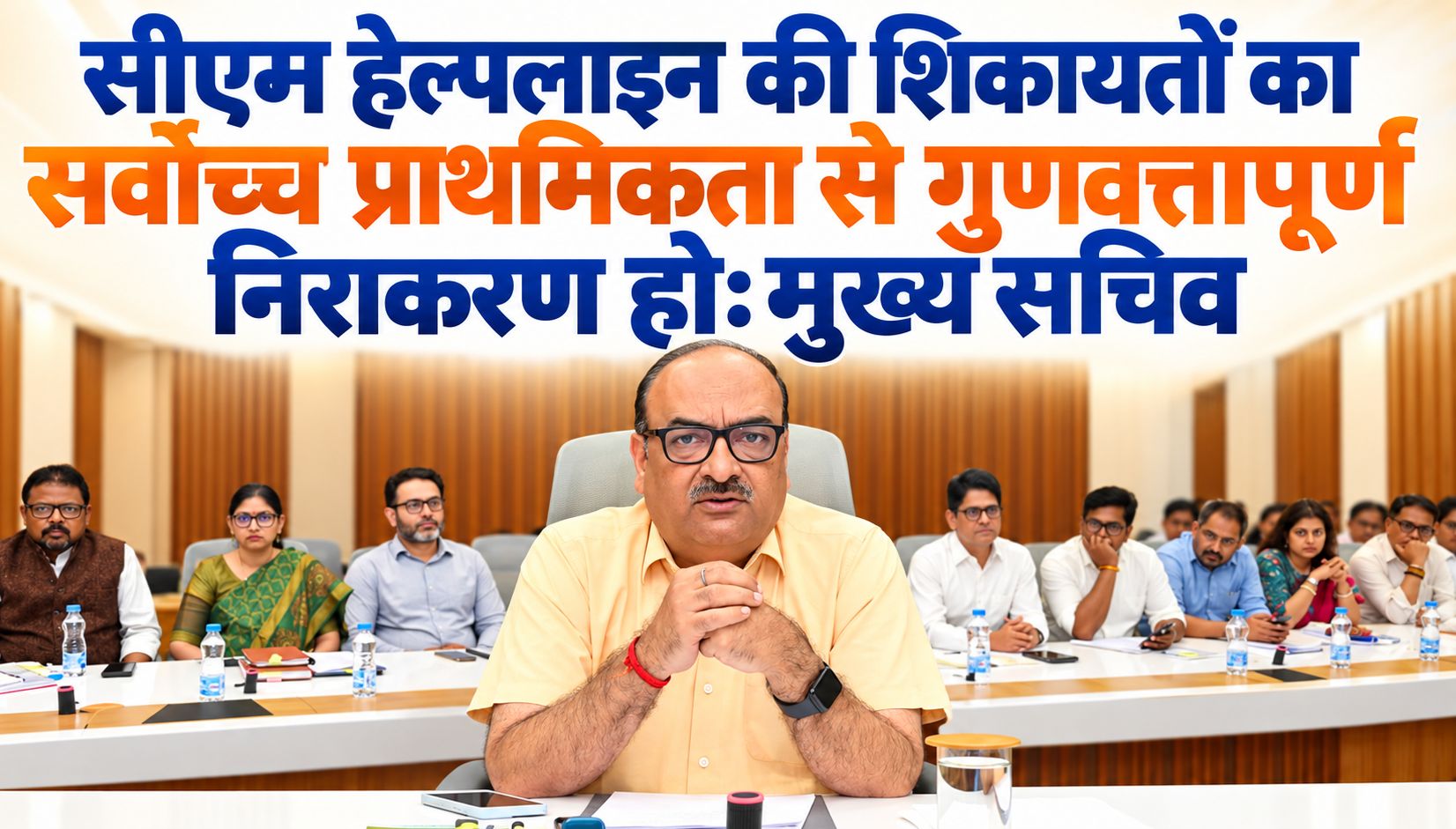 सीएम हेल्पलाइन की शिकायतों का सर्वाेच्च प्राथमिकता के आधार पर गुणवत्तापूर्ण निराकरण हो: मुख्य सचिव