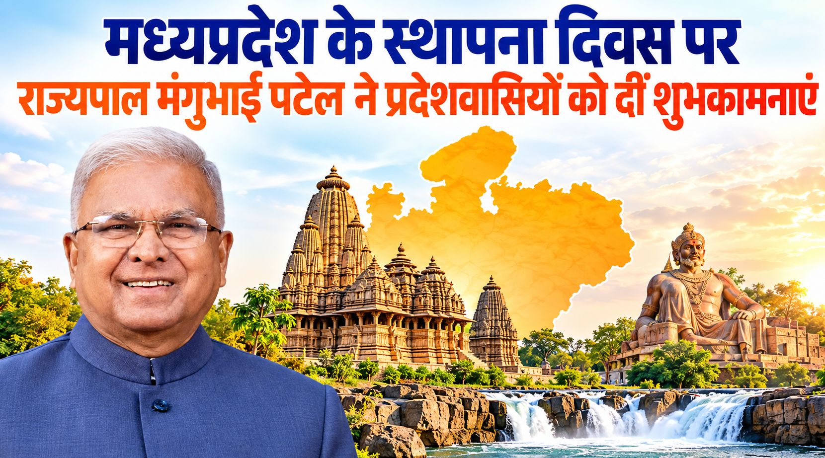 मध्यप्रदेश के स्थापना दिवस पर राज्यपाल मंगुभाई पटेल ने प्रदेशवासियों को दीं शुभकामनाएं