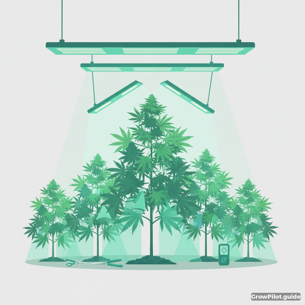 Effiziente Lichtverteilung & Schattenmanagement – GrowPilot.guide