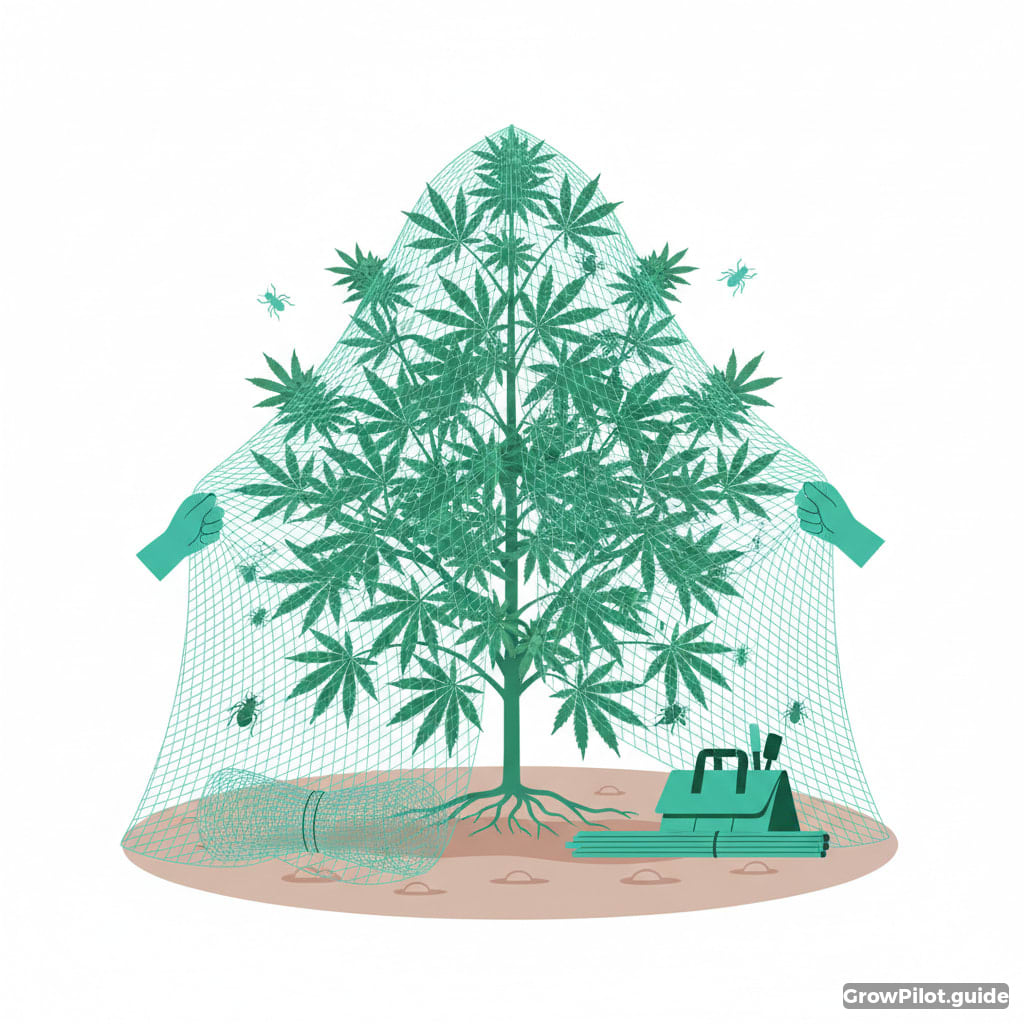 Outdoor grow: selection and use of pest nets – GrowPilot.guide