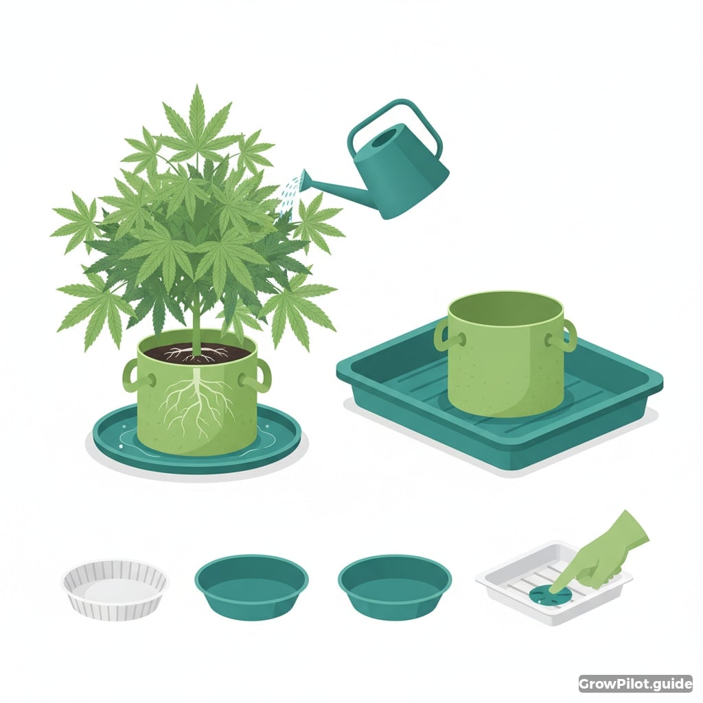 Select coasters and drainage trays correctly – GrowPilot.guide