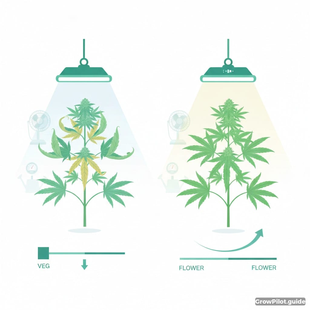 Avoid light stress due to short changeover phases – GrowPilot.guide