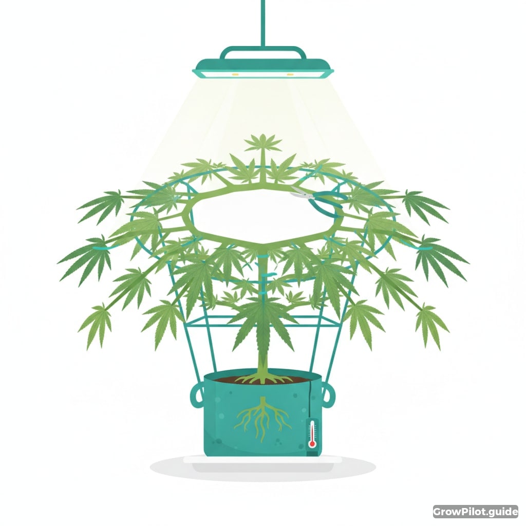 Split Canopy: Open the center section – GrowPilot.guide