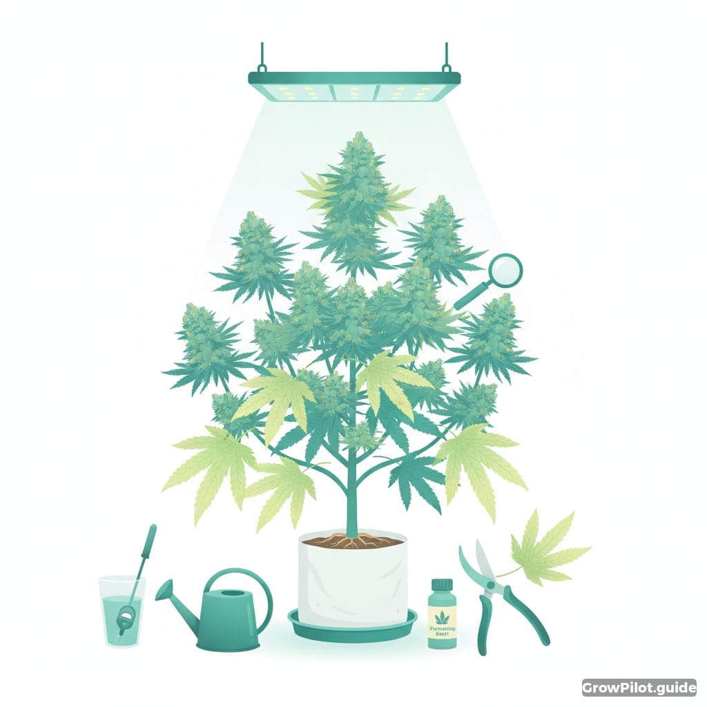 How to Interpret Yellow Leaves During Late Bloom – GrowPilot.guide