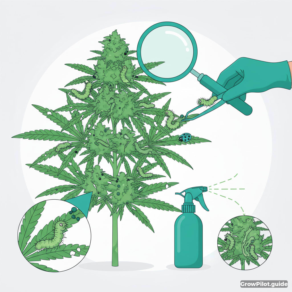 Raupenbefall im Outdoor-Cannabis: Erkennung & Bekämpfung – GrowPilot.guide