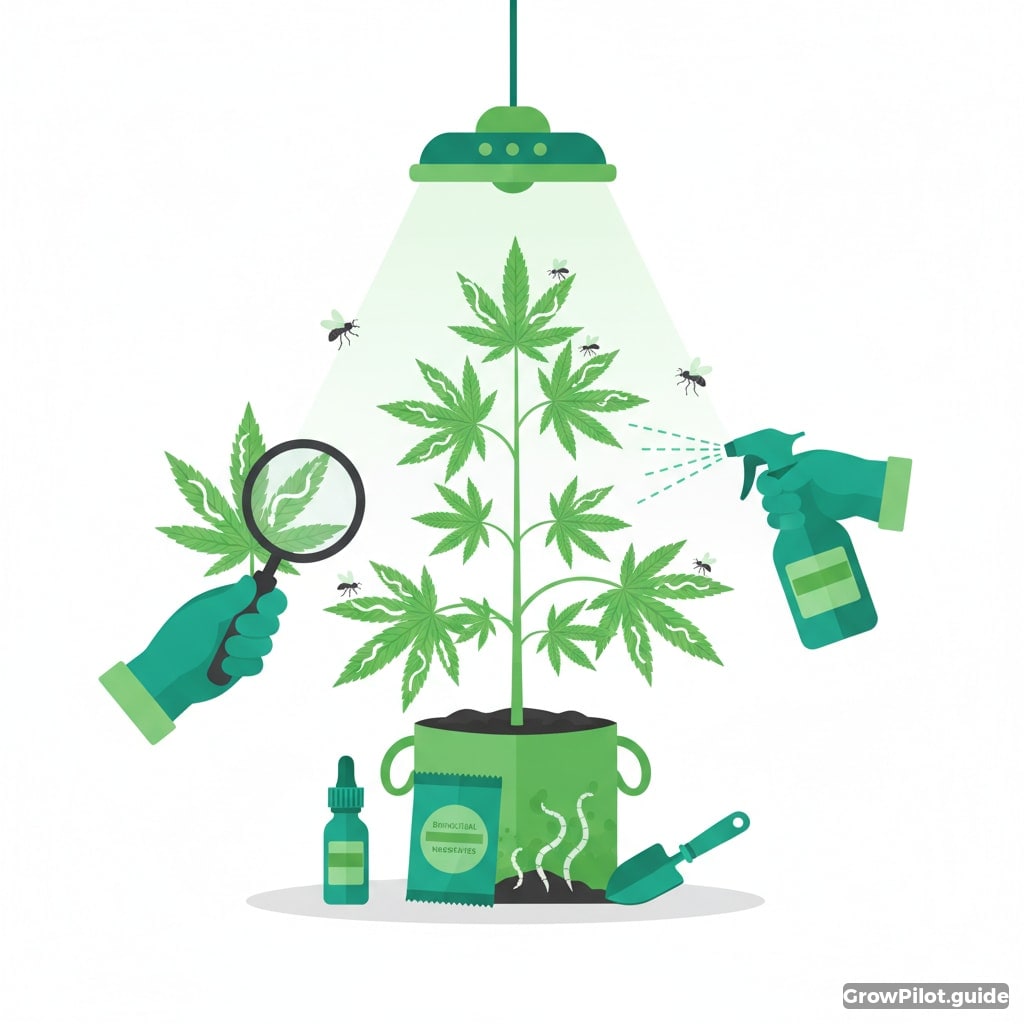 Blattminierer im Cannabis-Anbau: Erkennung und Bekämpfung – GrowPilot.guide