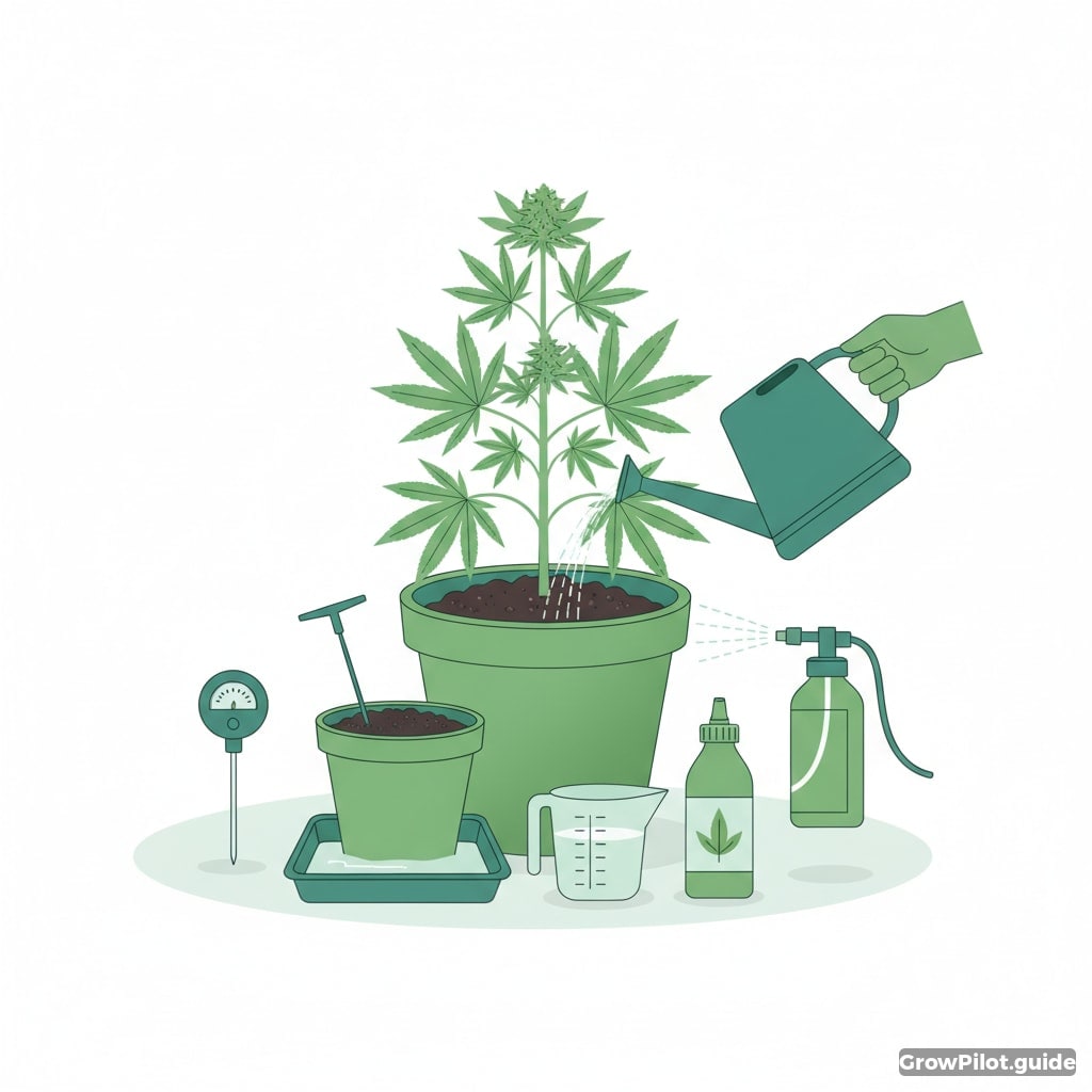 Manuelle Bewässerungstechniken für Indoor-Anbau – GrowPilot.guide