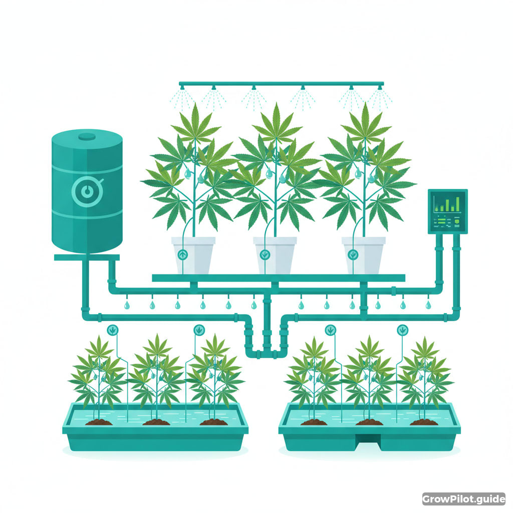 Bewässerungssysteme für automatisierten Cannabis-Anbau – GrowPilot.guide