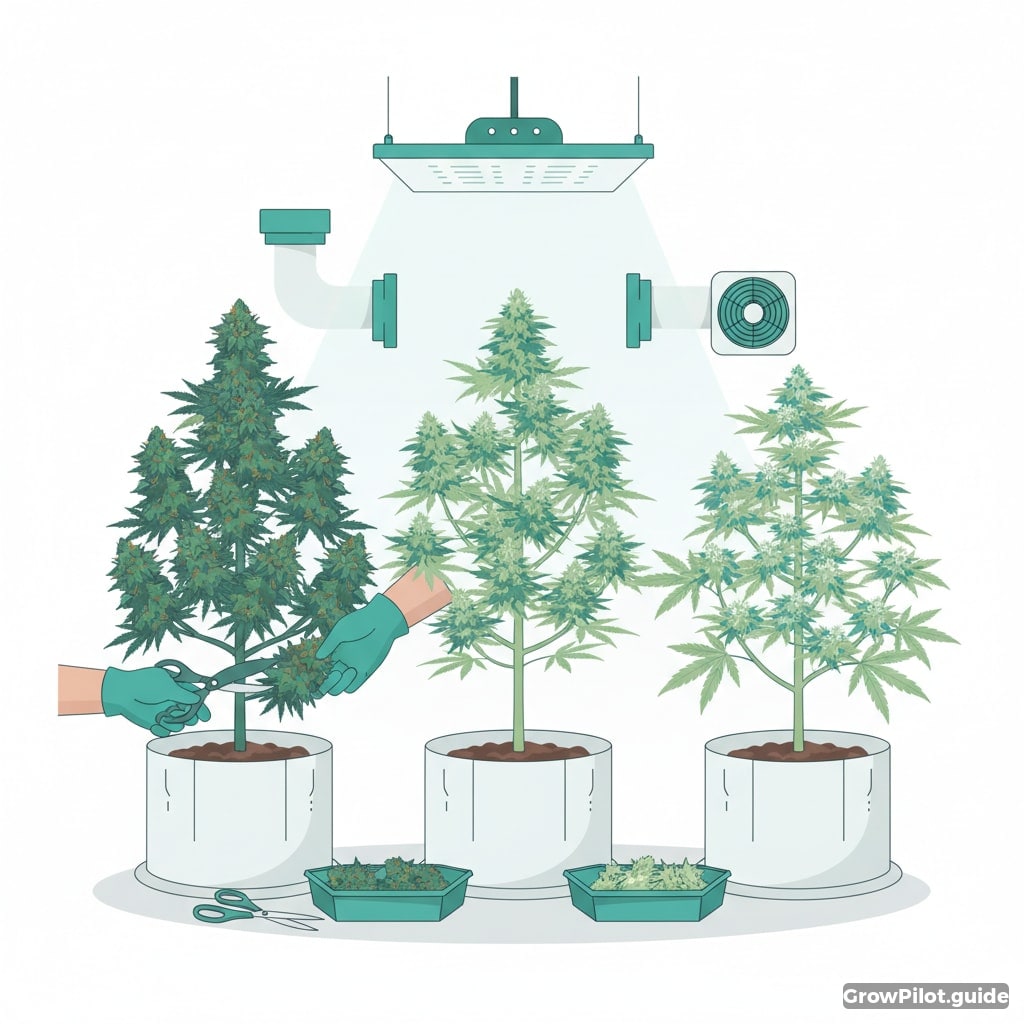 Partial harvest with unevenly ripe plants – GrowPilot.guide