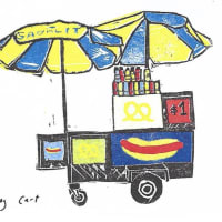 Hot Dog Cart mini print