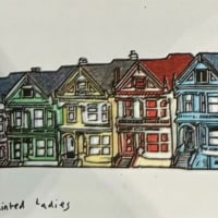 The Painted Ladies mini print