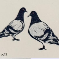 Only NY (Two Pigeons) mini print