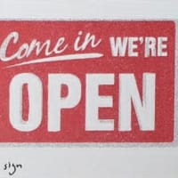 Open Sign mini print