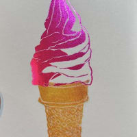 Shiny Ice Cream mini print